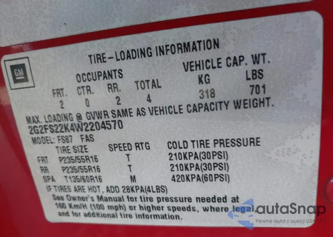 1998 Pontiac Firebird from USA, damaged, VIN 2G2FS22K4W2204570